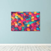 Toile Polygone arrière - plan Abstrait coloré (Insitu (Plancher de Bois))