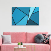 Toile Polygones Turquoises Abstraits (Insitu(Salon))