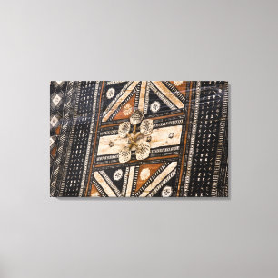 Toile Polynésie, Royaume des Tonga. Détail de tapa