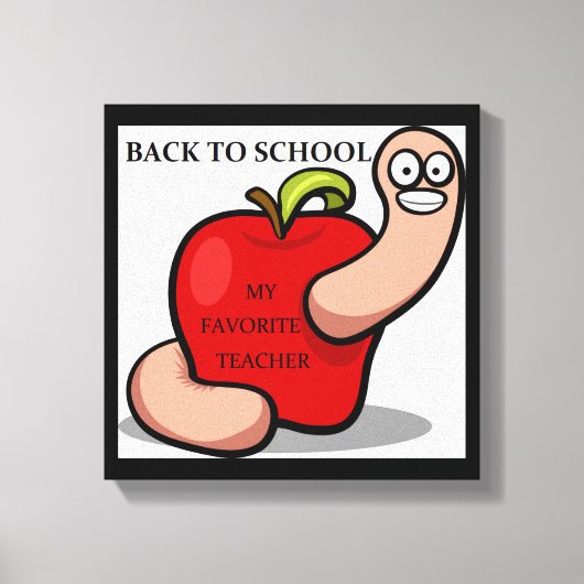 TOILE POMME "RETOUR À L'ÉCOLE" (Recto)