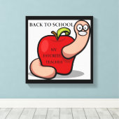 TOILE POMME "RETOUR À L'ÉCOLE" (Insitu (Plancher de Bois))