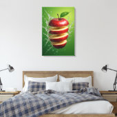 Toile Pomme rouge flottante avec Art numérique à eau (Insitu(Chambre))