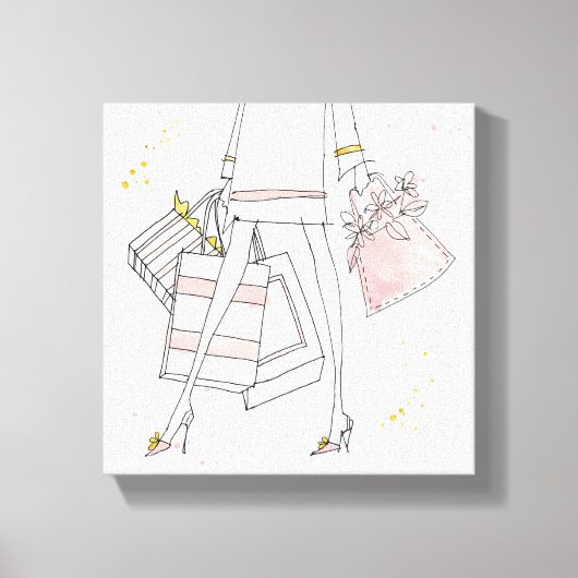 Toile Pomme sauvage | Croquis de mode rose moderne (Recto)