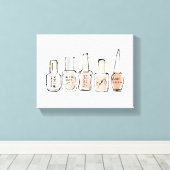 Toile Pomme sauvage | Croquis polonais moderne à ongles  (Insitu (Plancher de Bois))