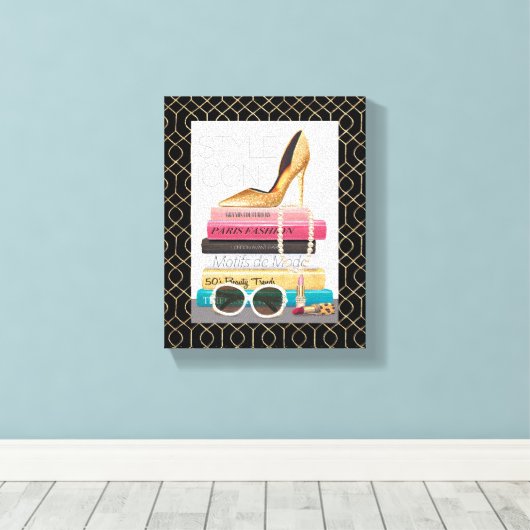 Toile Pomme sauvage | Icône Style - Gold Stiletto (Insitu (Plancher de Bois))