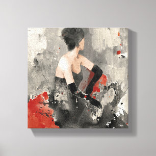 Toile Pomme sauvage   Vintage Watercolor Woman