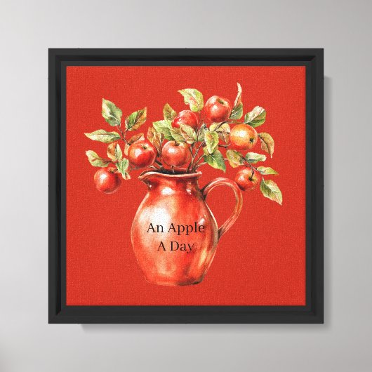 Toile Pommes de Vase Rouge (Recto)