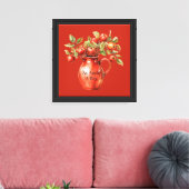Toile Pommes de Vase Rouge (Insitu(Salon))