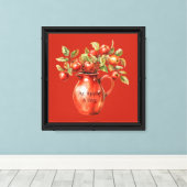Toile Pommes de Vase Rouge (Insitu (Plancher de Bois))