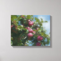 Pommes Rouges Sur Peinture D'Arbre