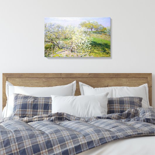 Toile Pommiers en fleurs (par Claude Monet) (Insitu(Chambre))