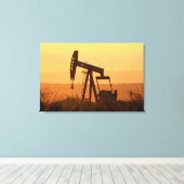 Toile Pompe Jack Pompage Huile Dans L'Ouest Du Texas, Ét (Insitu (Plancher de Bois))