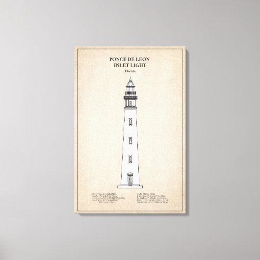 Toile Ponce de Leon Inlet Lighthouse - Floride - SBD (Recto)