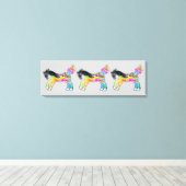 Toile PONIES D'Art Pop DE FORMAT LARGE ÉCHELONNÉES (Insitu (Plancher de Bois))