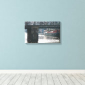 Toile Pont à Vélo Scène d'hiver Amsterdam Canvas Imprime (Insitu (Plancher de Bois))