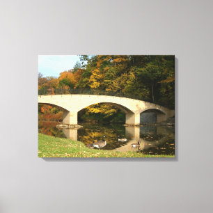 Toile Pont arc-en-ciel en automne au Grove City College