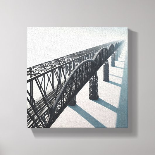 Toile Pont architectural minimaliste moderne - Infini (Recto)
