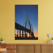 Toile Pont Arthur Ravenel Jr à Dusk (Insitu(Salon))