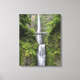Toile Pont au-dessus de la cascade vue panoramique épous