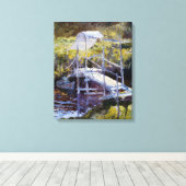 Toile Pont blanc par John Twachtman (Insitu (Plancher de Bois))