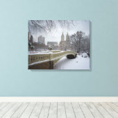 Toile Pont Bow - Central Park Winter (Insitu (Plancher de Bois))