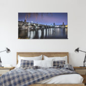 Toile Pont Charles de Prague la nuit (Insitu(Chambre))