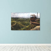 Toile Pont circulaire Vue ferroviaire Pacifique (Insitu (Plancher de Bois))