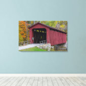 Toile Pont couvert de Cataract sur Mill Creek (Insitu (Plancher de Bois))
