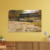 Toile Pont couvert de Newry au-dessus du fleuve en autom (Insitu(Salon))