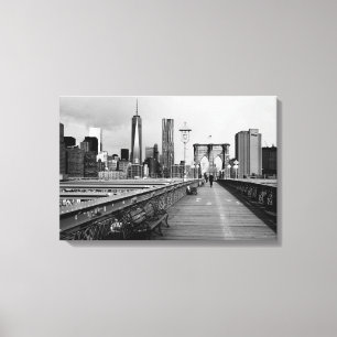 Toile Pont de Brooklyn noir et blanc