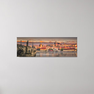 Toile Pont de Charles de château de Prague pendant le