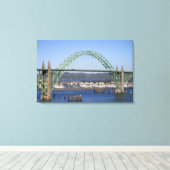 Toile Pont de la baie de Yaquina qui enjambe la baie de  (Insitu (Plancher de Bois))