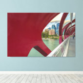 Toile Pont de la Paix et Cityscape de Calgary (Insitu (Plancher de Bois))