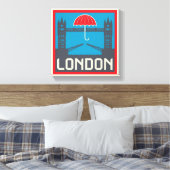 Toile Pont de Londres avec parapluie (Insitu(Chambre))