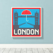 Toile Pont de Londres avec parapluie (Insitu (Plancher de Bois))