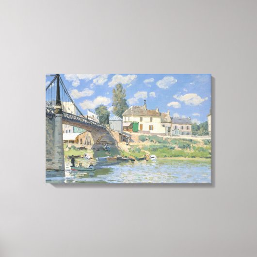 Toile Pont de Villeneu par Sisley Impressionist Paint (Recto)