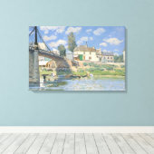Toile Pont de Villeneu par Sisley Impressionist Paint (Insitu (Plancher de Bois))