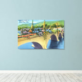 Toile Pont des fleurs de Shelburne Falls (Insitu (Plancher de Bois))