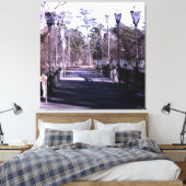 Toile Pont d'hiver avec lanternes (Insitu(Chambre))