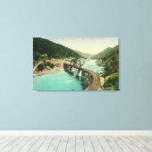 Toile Pont ferroviaire sur la rivière Merced (Insitu (Plancher de Bois))