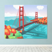 Toile Pont Golden Gate de San Francisco (Insitu (Plancher de Bois))
