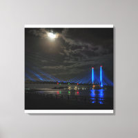 Pont Indian River Inlet à la lumière de la lune