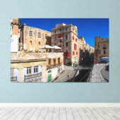 Toile Pont, rue étroite avec escaliers à La Valette (Insitu (Plancher de Bois))