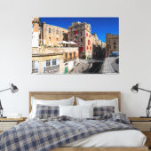 Toile Pont, rue étroite avec escaliers à La Valette (Insitu(Chambre))