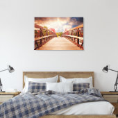 Toile Pont rustique en bois dans le pays (Insitu(Chambre))