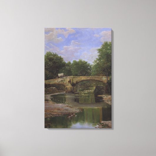 Toile Pont sur une rivière en Espagne (par Santiago Rusi (Recto)