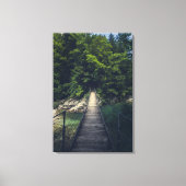 Toile Pont suspendu simple rivière Idrijca, Slovénie (Recto)