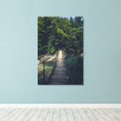 Toile Pont suspendu simple rivière Idrijca, Slovénie (Insitu (Plancher de Bois))
