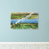 Toile Pont Van Winkle au-dessus de la rivière Hudson (Insitu (Plancher de Bois))