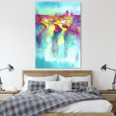 Toile PONTE VECCHIO Florence par aquarelle de nuit (Insitu(Chambre))